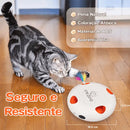 Brinquedo Interativo Automático para Gatos com Penas