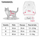 Coleira Peitoral para Gatos com Guia Ajustável